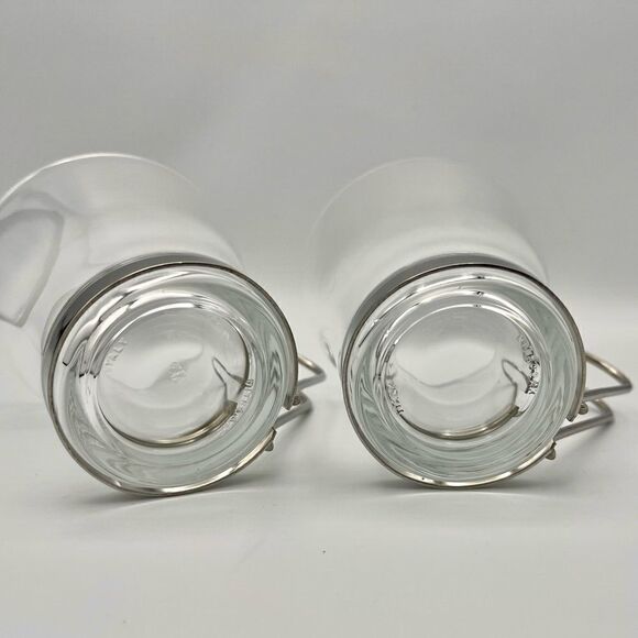 Vitrosax Italy Clear Glass Stainless Steel Removable Handle Expresso Mug Set - Picture 15 of 16